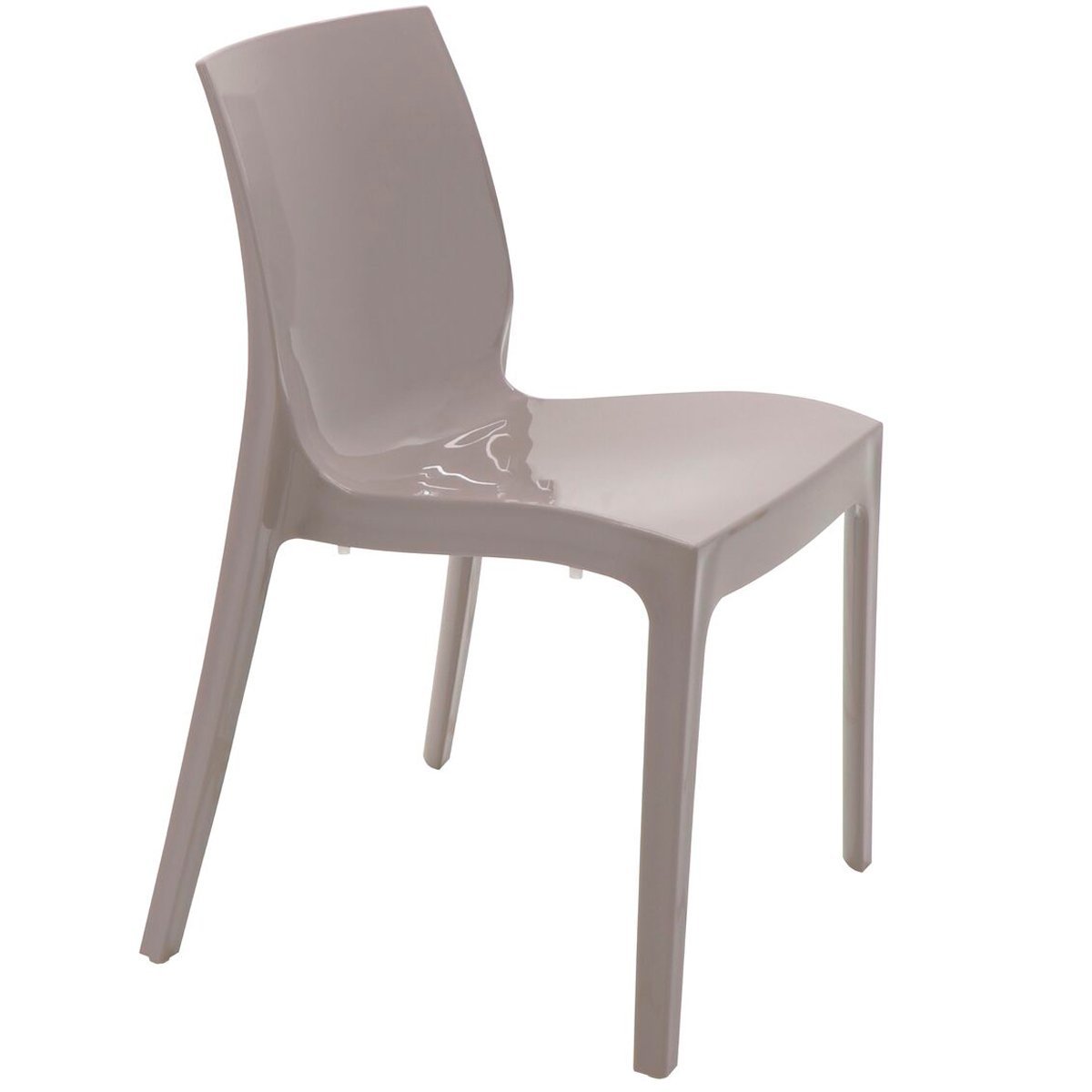 Conjunto 4 Cadeiras de Plástico Polipropileno Brilho Alice Summa - Tramontina - Camurça 92037/210 - 4
