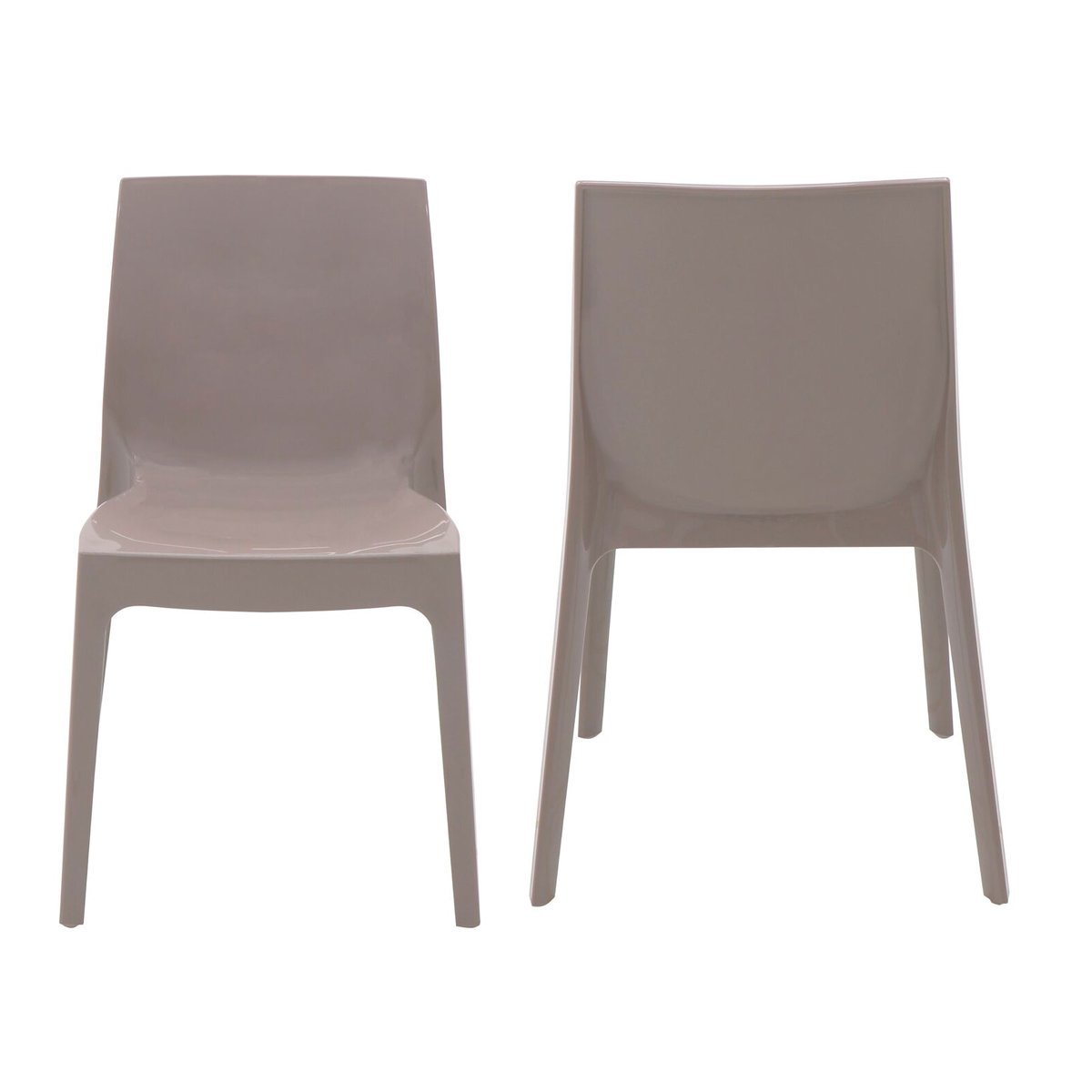 Conjunto 4 Cadeiras de Plástico Polipropileno Brilho Alice Summa - Tramontina - Camurça 92037/210 - 2