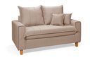 Ver imagem 1 de Sofa Living com Bau Multiuso 2 Lugares Suede Pes em Madeira: Bege