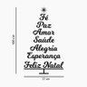 Adesivo de Parede Árvore de Natal Palavras Preto - 2