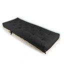 Ver imagem 3 de Sofá Cama Solteiro Futon Dobrável Preto