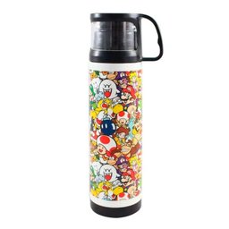 Garrafa Térmica 500 ml com Caneca - Super Mario Bros - Personagens - 4 Garrafa Térmica 500 ml com Caneca - Super Mario Bros - Personagens - 4