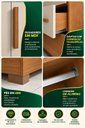 Ver imagem 6 de Guarda Roupa Casal 6 Portas 6 Gavetas Dakar Novo Horizonte Cinamomo/Marron