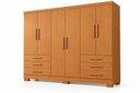 Ver imagem 2 de Guarda Roupa Casal 6 Portas 6 Gavetas Dakar Novo Horizonte Cinamomo/Marron