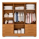 Ver imagem 4 de Guarda Roupa Casal 6 Portas 6 Gavetas Dakar Novo Horizonte Cinamomo/Marron