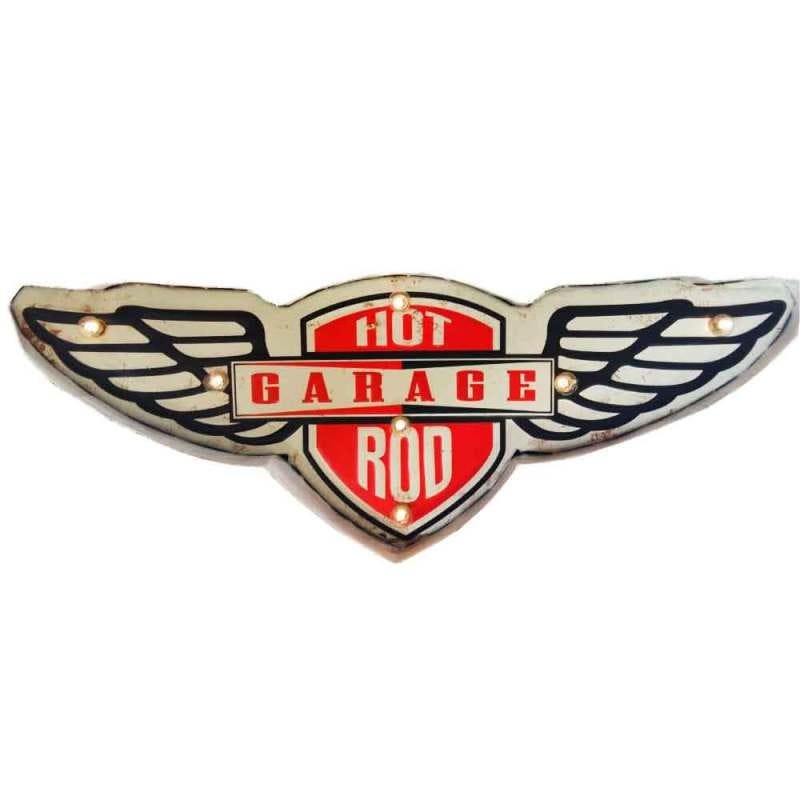 Placa Led Retrô Hod Rod Garage - 2