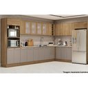 Ver imagem 5 de Balcão de Cozinha Modulado Canto Reto Botanic M625 c/ 1 Porta Nogueira/Verde Oliva - Kappesberg