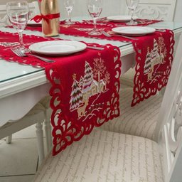 Caminho de Mesa Argivai Coleção de Natal 40x1,80 Bruxelas - 1