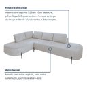Ver imagem 7 de Sofá de Canto Orgânico 4 Lugares 265cm Base de Ferro Chaise Esquerda Luna Yescasa