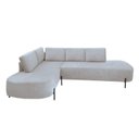 Ver imagem 2 de Sofá de Canto Orgânico 4 Lugares 272cm Base de Ferro Chaise Esquerda Luna Yescasa