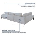 Ver imagem 6 de Sofá de Canto Orgânico 4 Lugares 265cm Base de Ferro Chaise Esquerda Luna Yescasa