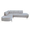 Sofá de Canto Orgânico 4 Lugares 265cm Base de Ferro Chaise Esquerda Luna - 2