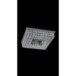 Lustre Plafon de Cristal K9 Quadrado Pontos 40x40 com Soquete G9+Led - 1