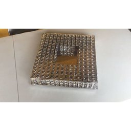 Lustre Plafon de Cristal K9 Quadrado Pontos 40x40 com Soquete G9+Led - 2