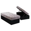 Ver imagem 1 de Cama Box Baú Solteiro: Colchão Anatômico Herval D45 / AG65 Black Double Face + Base CRC Suede Black(