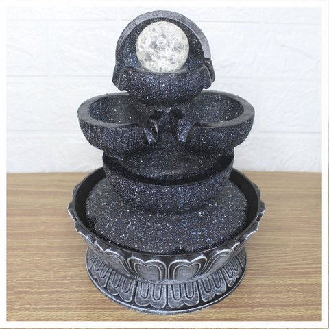 Fonte De Água Decorativa Cascata 4 Quedas Luz De Led Bivolt