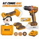 Ver imagem 2 de Kit Combo Mini Esmerilhadeira 3'' + Parafusadeira 66NM (CKLI20766-9) - Ingco