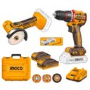 Ver imagem 1 de Kit Combo Mini Esmerilhadeira 3'' + Parafusadeira 66NM (CKLI20766-9) - Ingco
