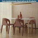 Ver imagem 6 de Kit 2 Cadeiras Duomo Estrutura Aço Revestimento Tecido Terracota Fratini