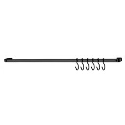 Barra de Piatina 30cm com 6 ganchos cor onix - 1