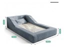 Ver imagem 2 de Cama Montessoriana Infantil Estofada Soft Proteção Lateral Cinza Boucle