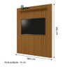 Painel para Tv até 75 Polegadas Ripado Impressão 3d Egeo com Prateleira 1,80m Cedro Edn - 3