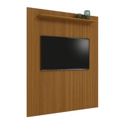 Painel para Tv até 75 Polegadas Ripado Impressão 3d Egeo com Prateleira 1,80m Cedro Edn - 2