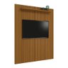 Painel para Tv até 75 Polegadas Ripado Impressão 3d Egeo com Prateleira 1,80m Cedro Edn - 2