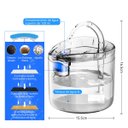 Ver imagem 7 de Bebedouro Fonte de Agua Gato Cao Pet Cachorro 2 Litros Animal de Estimaçao Filtro Usb Automatico Sil