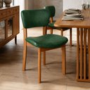 Ver imagem 4 de Cadeira para Sala de Jantar Cozinha Living Estofada Dara L02 Couríssimo Verde Musgo - Lyam Decor