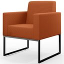 Ver imagem 3 de Kit 04 Poltronas Decorativas Sala Base Fixa Metal Helô L02 Tecido Terracota - Lyam Decor