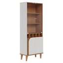 Ver imagem 3 de Cristaleira e Aparador Buffet para Sala Jurerê Off White Matte Freijó – Colibri