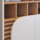 Ver imagem 5 de Cristaleira e Aparador Buffet para Sala Jurerê Off White Matte Freijó – Colibri