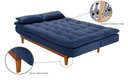 Ver imagem 5 de Sofá Cama Dubai Madero Reclinável 3 Lugares Suede Azul Marinho 375 Império
