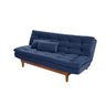 Sofá Cama Dubai Madero Reclinável 3 Lugares Suede Azul Marinho 375 Império - 2