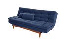 Ver imagem 2 de Sofá Cama Dubai Madero Reclinável 3 Lugares Suede Azul Marinho 375 Império