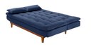 Ver imagem 4 de Sofá Cama Dubai Madero Reclinável 3 Lugares Suede Azul Marinho 375 Império