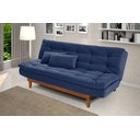 Ver imagem 1 de Sofá Cama Dubai Madero Reclinável 3 Lugares Suede Azul Marinho 375 Império