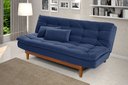 Ver imagem 1 de Sofá Cama Dubai Madero Reclinável 3 Lugares Suede Azul Marinho 375 Império