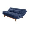 Sofá Cama Dubai Madero Reclinável 3 Lugares Suede Azul Marinho 375 Império - 3