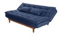 Ver imagem 3 de Sofá Cama Dubai Madero Reclinável 3 Lugares Suede Azul Marinho 375 Império