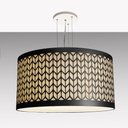 Ver imagem 2 de Lustre Pendente Cúpula Recorte Preto 50X25 3E27 Bivolt