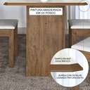 Ver imagem 3 de Conjunto Sala de Jantar Fidelitá Miami 110cm com 4 Cadeiras