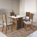 Ver imagem 1 de Conjunto Sala de Jantar Fidelitá Miami 110cm com 4 Cadeiras