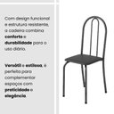 Ver imagem 5 de Kit 4 Cadeiras Tubular 89x37x42 cm Ane B Prato Preto/Prato