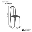 Ver imagem 3 de Kit 4 Cadeiras Tubular 89x37x42 cm Ane B Prato Preto/Prato