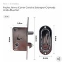 Ver imagem 2 de Fecho Concha Janela De Correr Redondo Cromado 1 Unidade