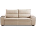 Ver imagem 2 de Sofá Retrátil Reclinável 3 Lugares Sala de Estar 210cm Hilst F04 Linho Bege - Lyam Decor