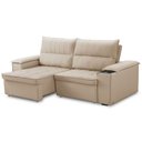 Ver imagem 6 de Sofá Retrátil Reclinável 3 Lugares Sala de Estar 210cm Hilst F04 Linho Bege - Lyam Decor