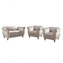 Ver imagem 1 de Sofá Realeza 4 Lugares Fixo 146cm Suede Bege 080 Bella Decor